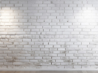 Light and shadow effects play across a white brick wall in an abstract background photo