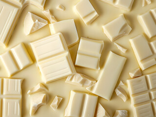 White chocolate from top down view
