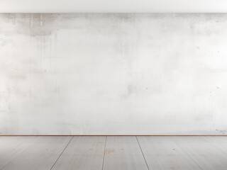 White concrete wall texture serves as background, depicting scratches and cracks - obrazy, fototapety, plakaty