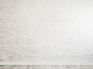 Blank brick wall painted white serving as background