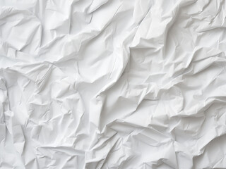 Fototapeta premium Crumpled white paper texture for card designs or art overlays