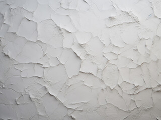 Detailed close-up of white textured wall with decorative plastering