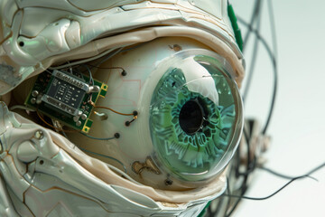 Intricately Designed Robotic Eye With Circuitry