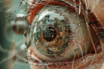 Intricately Designed Robotic Eye With Circuitry
