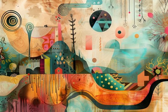 Whimsical hand-drawn background with playful shapes and whimsical elements, inviting viewers into a world of imagination.