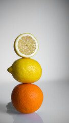 Composition of lemon and orange