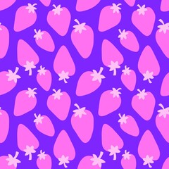 Fruit seamless strawberry pattern for fabrics and textiles and packaging and gifts and cards and linens