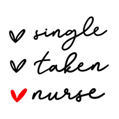 Single taken nurse funny checklist 