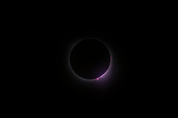 Protuberancias solares en eclipse 