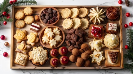 Cookies on Tray and Table