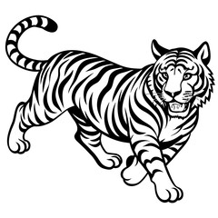 Waking tiger  illustration