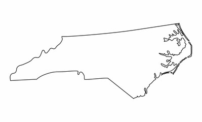 North Carolina outline map
