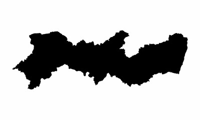 Pernambuco State silhouette map