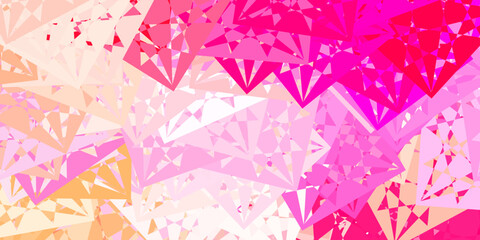 Light Pink vector pattern with polygonal shapes.
