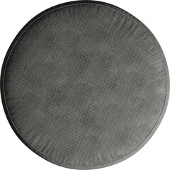 Top view of outdoor dark gray cord  ottoman - obrazy, fototapety, plakaty