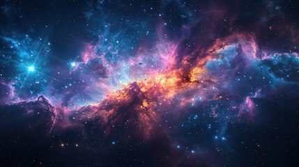 Obraz premium mesmerizing cosmic clouds and star formations in deep space