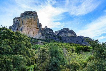 The Meteora is a rock formation in northwestern Greece, hosting one of the largest and most precipitously built complexes of Eastern Orthodox monasteries, second in importance only to Mount Athos.