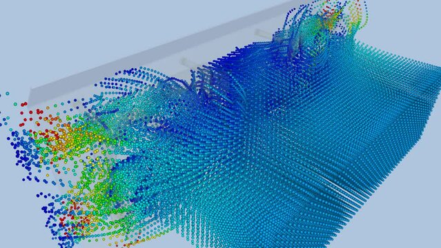 CFD simulation Computational fluid dynamics - Cooling tray airflow simulation