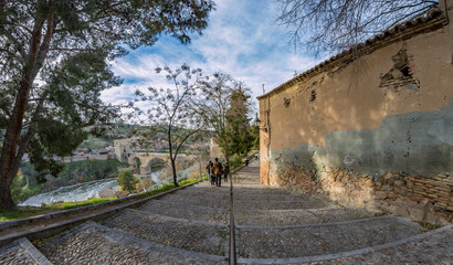 Toledo, Spain - Dec 17, 2018: Toledo is an ancient city set on a hill above the plains of...