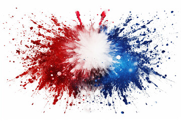 Abstract background Red White and Blue Glitter burst design element template for blank copy space