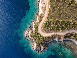 Sithonia coastline near Azapiko North Beach, Chalkidiki, Greece