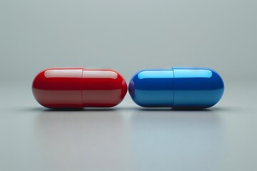 Red Pill or Blue Pill Concept, Choice Between Truth and Illusion, Reality and Belief
