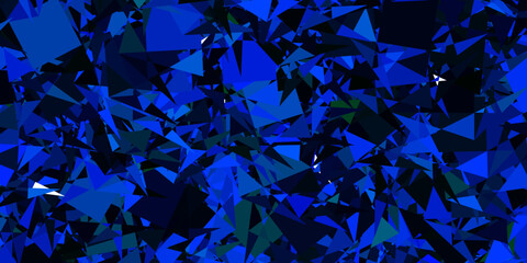 Dark Blue, Green vector backdrop with triangles, lines.