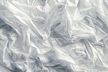Crumpled plastic packaging texture pattern, polyethylene sleeve mockup illustration for album or CD cover - obrazy, fototapety, plakaty