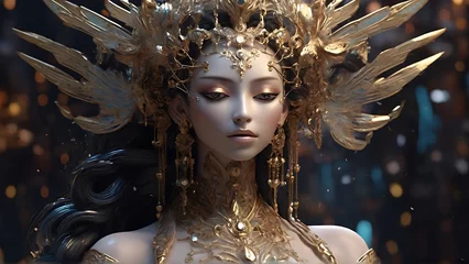Poster Divine Resplendence: Mesmerizing Baroque AI Deity Amidst Grandeur   © Online Jack Oliver