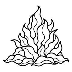 flames and leaves