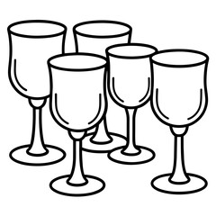 set of glasses