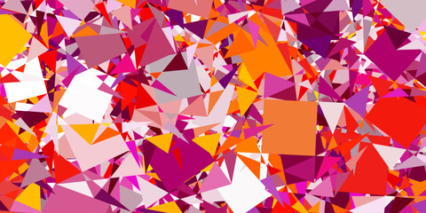 Light Pink, Yellow vector pattern with polygonal shapes.