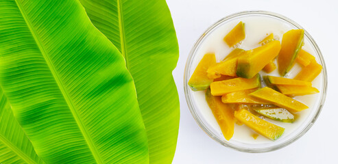 Sweet pumpkin in coconut milk