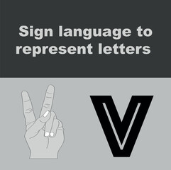 ASL Sign representing letters of the English alphabet
