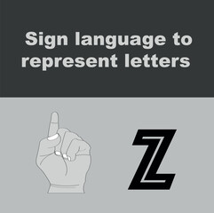ASL Sign representing letters of the English alphabet
