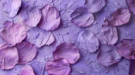 Purple petals on a background of purple and white
