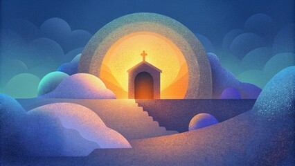 The Resurrection The empty tomb and the resurrection of Jesus is a powerful display of Gods love. It shows that he has conquered death and has - obrazy, fototapety, plakaty