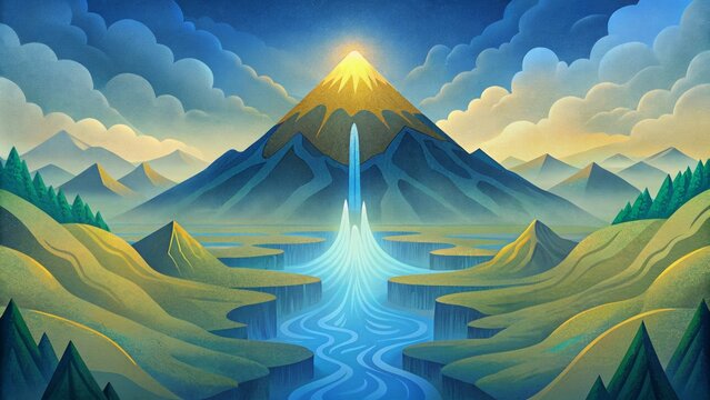 In the aftermath of the great flood the towering mountains and deep valleys carved out by the waters served as a lasting reminder of the