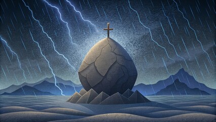 A Solid Rock in the Storm In the midst of perseion and opposition Pauls second missionary journey served as a rock of stability for the early - obrazy, fototapety, plakaty