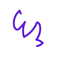 Abstracts Squiggly Lines Decor 