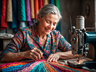 A Felicidade em Cada Ponto: A Arte da Costura com Sorriso