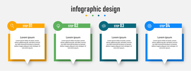 Infographics template. timeline with 4 steps, options. can be used for workflow diagram, info chart, web design. vector illustration.