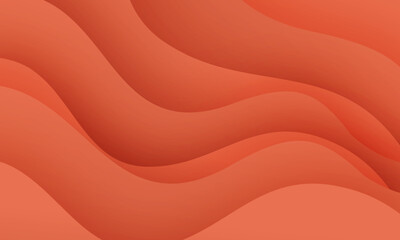 Abstract red wavy background with smooth gradient curves. dynamic motion.