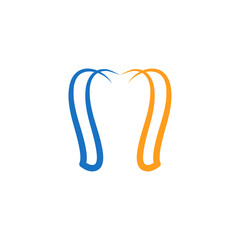abstract tooth symbol logo dentist icon vector