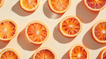 slices of orange top view wallpaper 