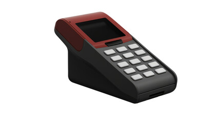 Obraz premium Modern Red and Black POS Terminal