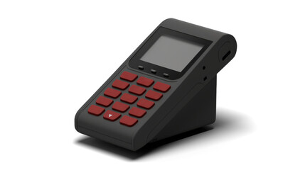 Black Handheld Calculator Isolated