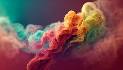 ai generative of hyper realistic of the cloud-like smoke has a pastel theme, both the color of the...