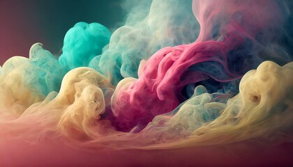ai generative of hyper realistic of a collection of smoke that forms like a cloud with pastel...