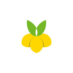 lemon logo juice vector icon design